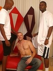 Gay white sucks & fucks 2 black dicks