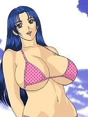 Sexy babes with huge boobs posing for you