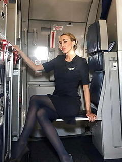 Flight Attendants Dressed and Undressed